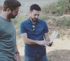 Director Sean Bloomfield and actor Gerard Butler in Haiti - Love Reaches Everywhere